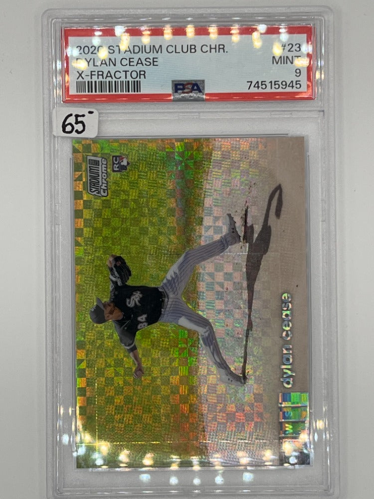 2020 Stadium Club Chrome Dylan Cease X-Fractor # 23 Rookie PSA 9