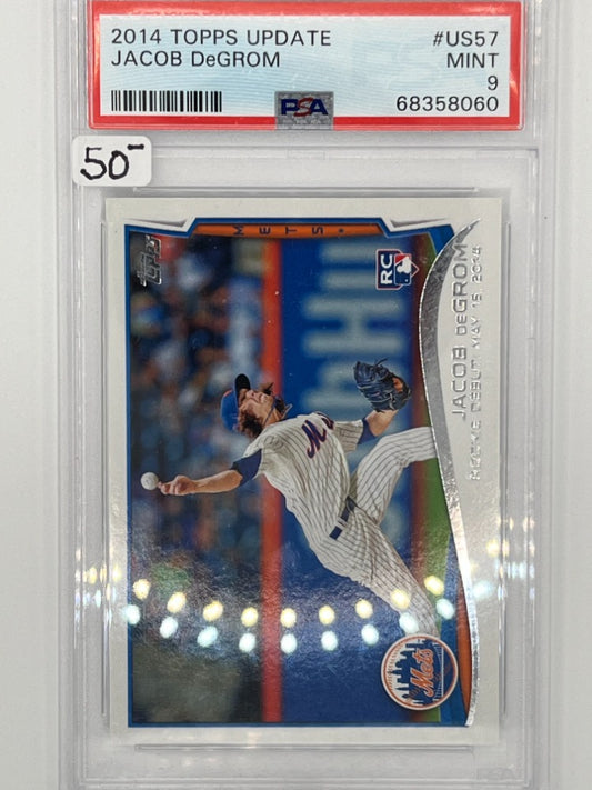2014 Topps Update Jacob DeGrom Rookie # US57 PSA 9