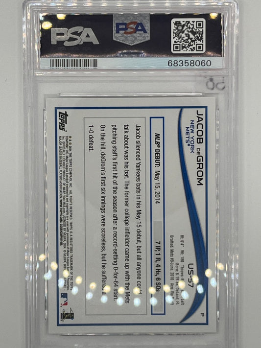 2014 Topps Update Jacob DeGrom Rookie # US57 PSA 9