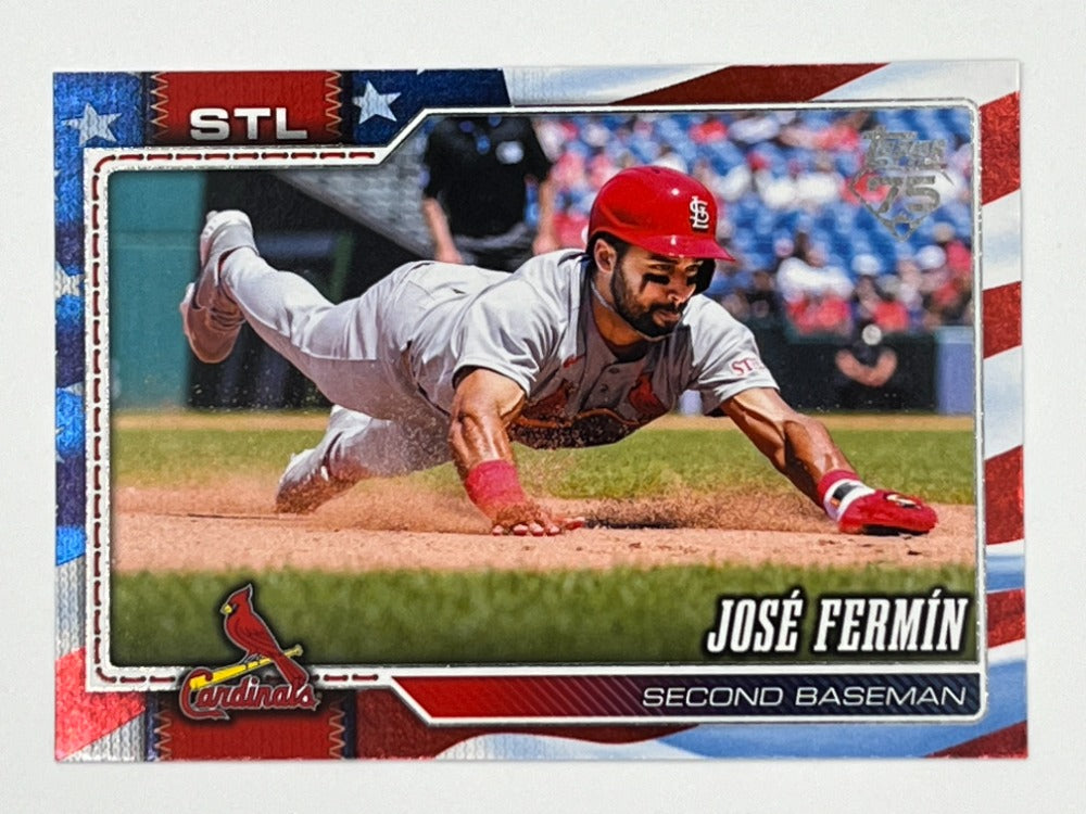 2026 Topps Jose Fermin Patriotic Border # 612 - Serialized 41/76