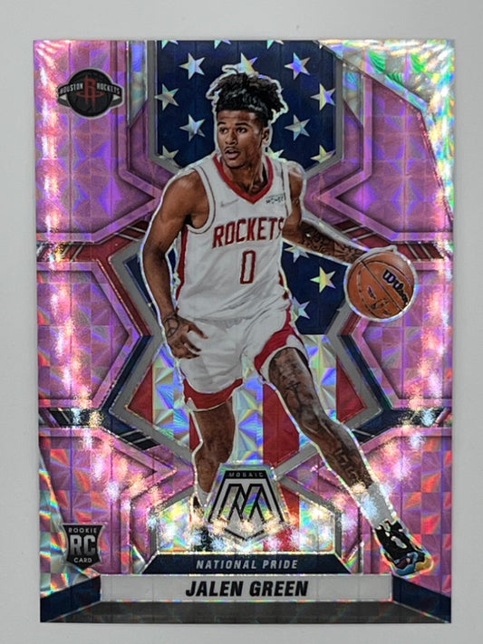 2021-22 Mosaic Jalen Green Pink Prizm Rookie Card # 259 - Serialized 18/49