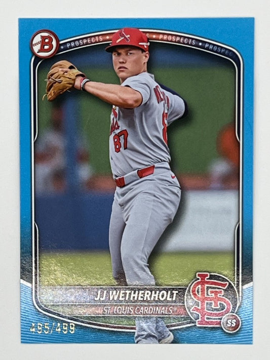 2025 Topps JJ Wetherholt Bowman Briefing # BD-145 - Serialized 495/499