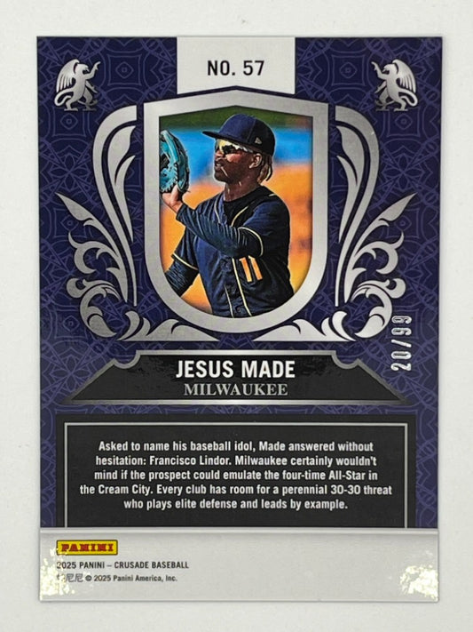 2025 Crusade Jesus Made Purple # 57 - Serialized 20/99