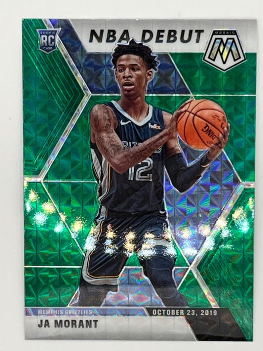 2019-20 Mosaic Ja Morant # 274, NBA Debut Rookie Green Prizm