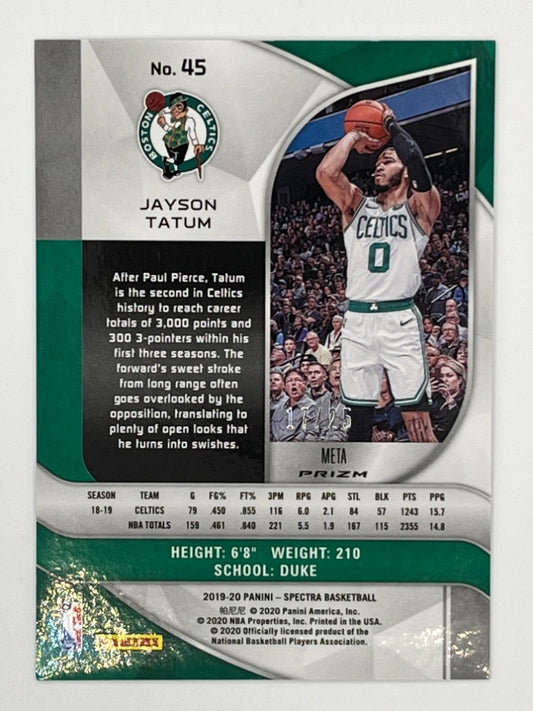 2019-20 Spectra Jayson Tatum Mojo Prizm # 45 - Serialized 17/25
