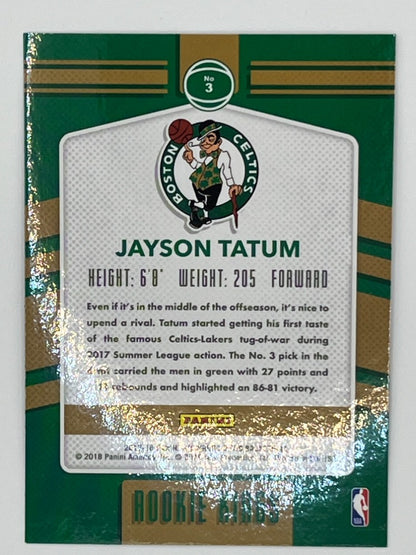 2017-18 Optic Rookie Kings Jayson Tatum # 3, Rookie Card