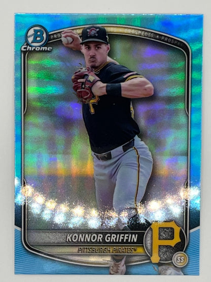2025 Bowman Chrome Konnor Griffin Sky Blue Draft # BDC-102, Prospect Card