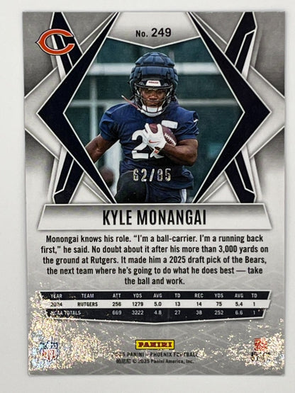 2025 Phoenix Kyle Monangai Blue # 249, Rookie Card Serialized 62/85