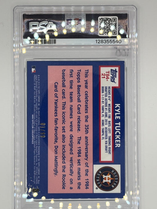 2019 Topps Silver Pack Kyle Tucker '84 Chrome Promo Green Refractor # 21 PSA 9 Rookie - Serialized 81/99