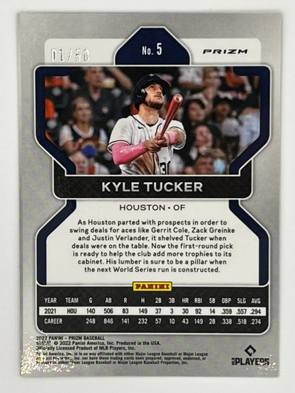 2022 Prizm Kyle Tucker Snakeskin Prizm # 5, Serialized 1/50