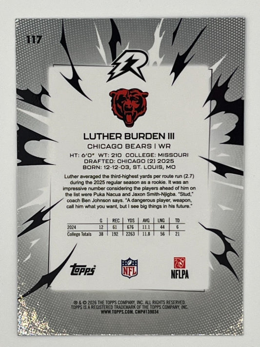 2025 Topps Resurgence Luther Burden III Rookie Blue Surge # 117 - Serialized 99/99