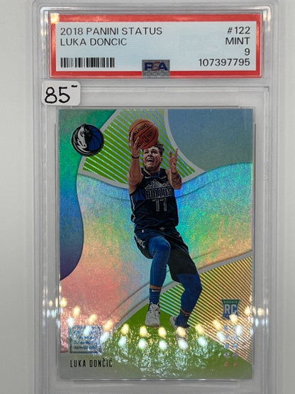2018-19 Status Luka Doncic Green Rookie # 122 PSA 9