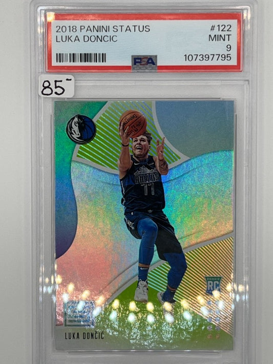 2018-19 Status Luka Doncic Green Rookie # 122 PSA 9