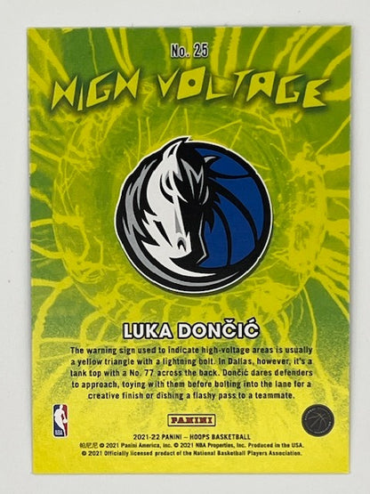 2021-22 Hoops Luka Doncic High Voltage # 25, Holo Subset
