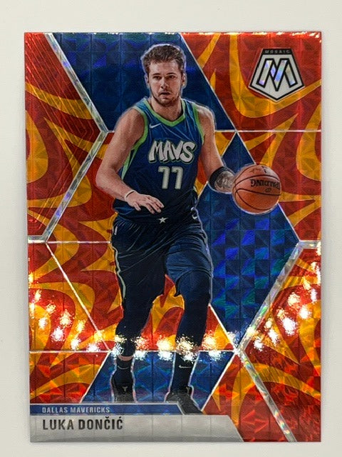 2019-20 Mosaic Luka Doncic # 44, Orange Reactive Prizm
