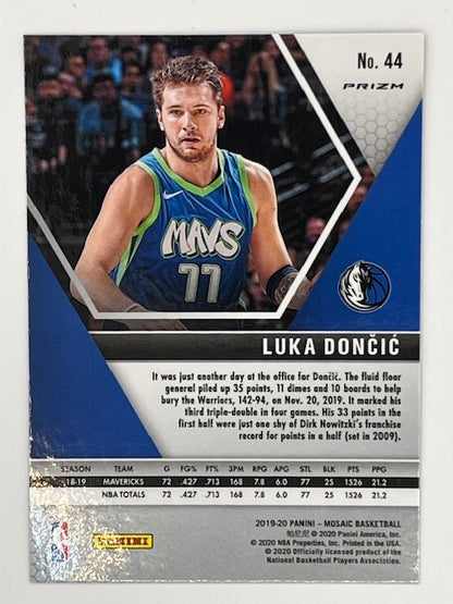 2019-20 Mosaic Luka Doncic # 44, Orange Reactive Prizm