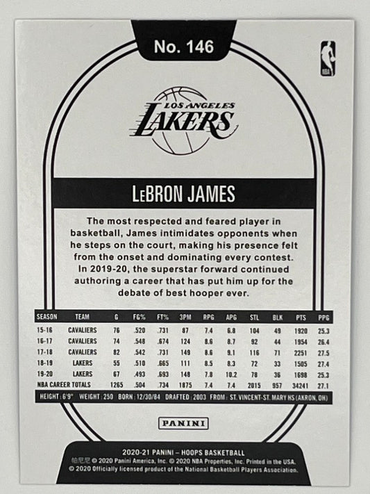 2020-21 NBA Hoops LeBron James # 146 Teal Explosion