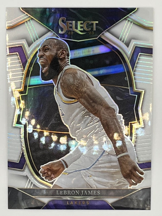 2022-23 Select LeBron James # 26 Concourse, White Prizm Serialized 130/149