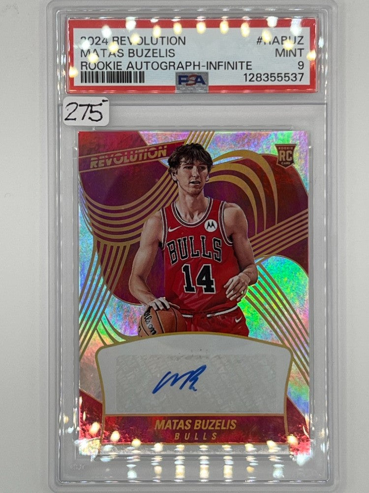 2024-25 Revolution Matas Buzelis Infinite Rookie Autograph # RA-BUZ PSA 9 - Serialized 12/25