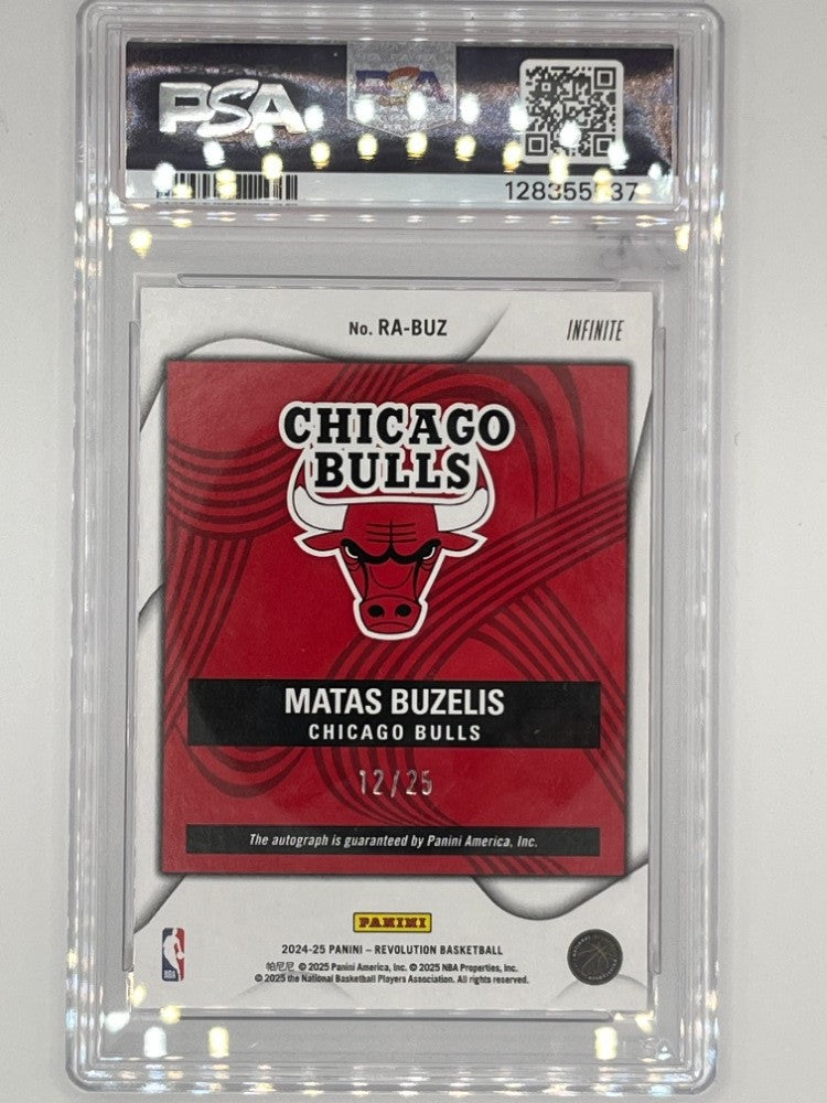 2024-25 Revolution Matas Buzelis Infinite Rookie Autograph # RA-BUZ PSA 9 - Serialized 12/25