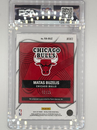 2024-25 Revolution Matas Buzelis Infinite Rookie Autograph # RA-BUZ PSA 9 - Serialized 12/25