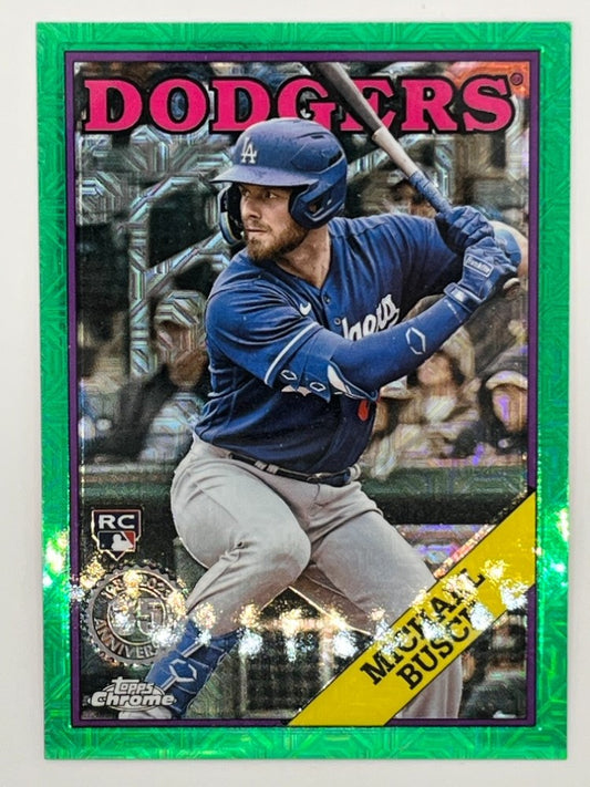 2023 Topps Chrome Michael Busch Green Silver Pack # T88CU-41, Rookie Serialized 87/99
