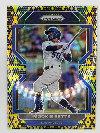 2022 Prizm Mookie Betts Snakeskin Prizm # 191, Serialized 41/50 Tier II