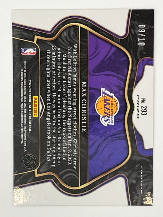 2022-23 Select Max Christie Gold Wave Courtside Prizm # 293 - Serialized 9/10