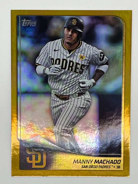 2025 Topps Flagship Manny Machado Gold # 53, Serialized 7/50, 55 Pt. Card