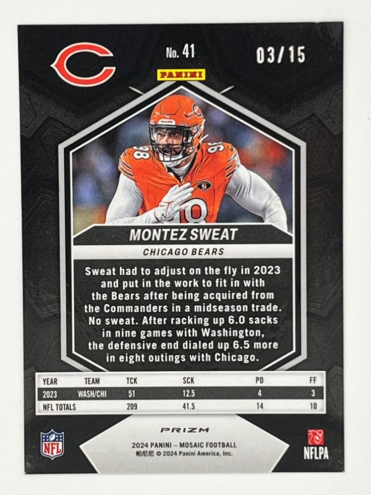 2024 Mosaic Montez Sweat Tessellation Prizm # 41 - Serialized 3/15