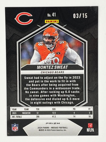 2024 Mosaic Montez Sweat Tessellation Prizm # 41 - Serialized 3/15