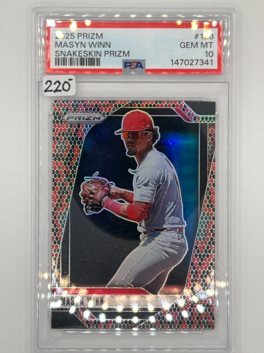 2025 Prizm Masyn Winn Red and Black Snakeskin Prizm # 126 Rookie PSA 10