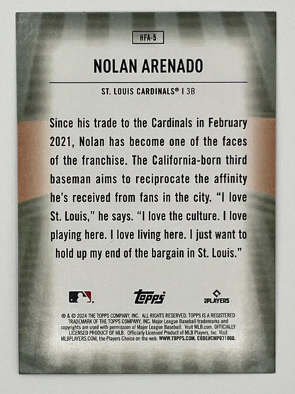 2024 Topps Nolan Arenado Home Field Advantage # HFA-5