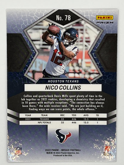 2022 Mosaic Nico Collins # 78, Genesis Prizm