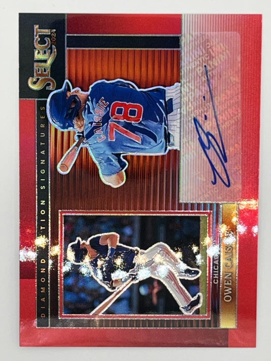 2024 Select Owen Caissie Diamond Action Signatures # DAS-OC, Serialized 70/99 Autographed Card