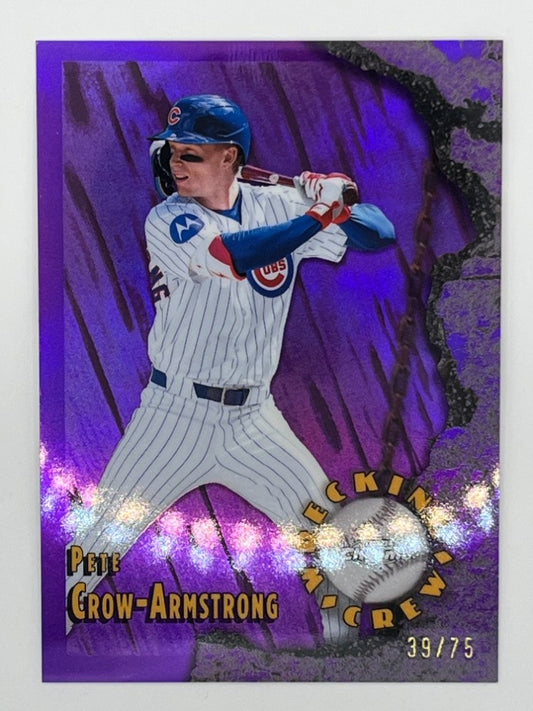 2026 Topps Chrome Pete Crow-Armstrong Purple Refractor Wrecking Crew # WC-7 - Serialized 39/75