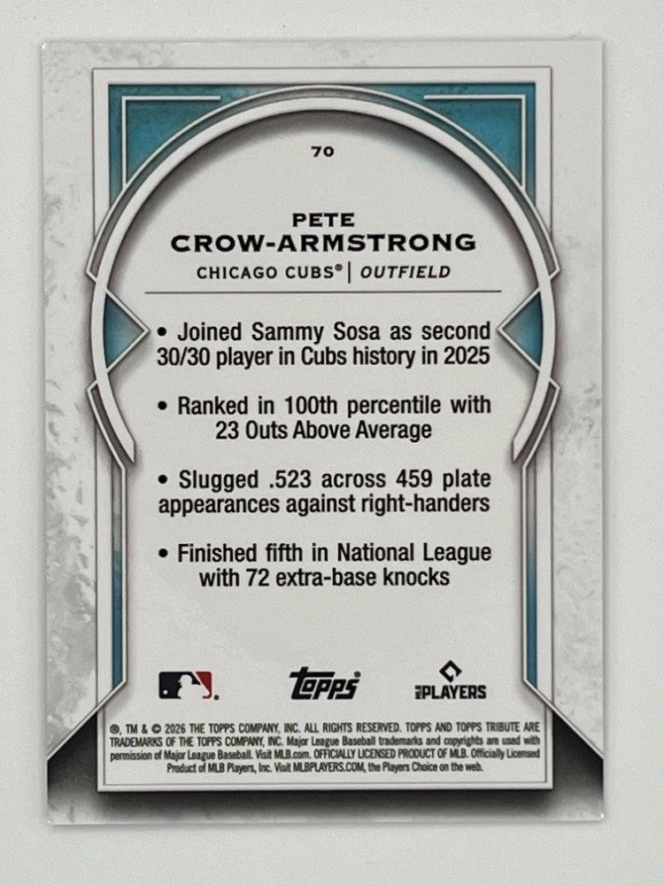 2026 Topps Tribute Pete Crow-Armstrong Green # 70 - Serialized 25/99