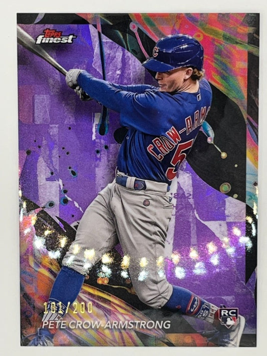 2024 Topps Finest Pete Crow-Armstrong Purple # 104, Rookie Serialized 181/200
