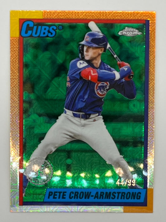 2025 Topps Chrome Update Pete Crow-Armstrong Silver Pack Green # U90C-42 - Serialized 44/99