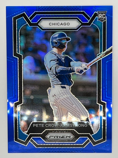 2024 Prizm Pete Crow-Armstrong Blue Prizm # 203, Rookie Serialized 159/199