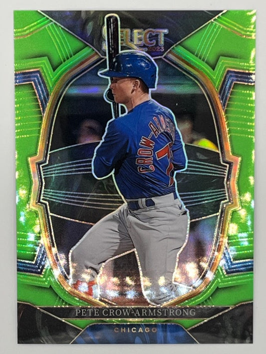 2023 Select Pete Crow-Armstrong Neon Green Prizm # 11, Serialized 19/75