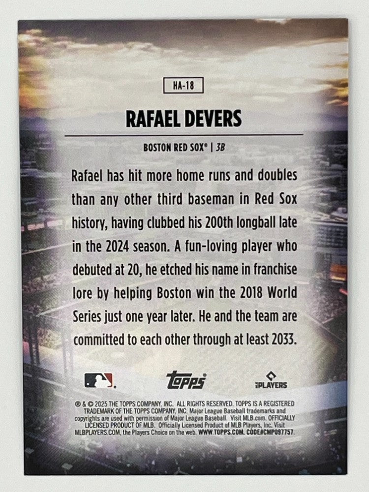 2025 Topps Rafael Devers Home Field Advantage # HA-18
