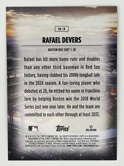 2025 Topps Rafael Devers Home Field Advantage # HA-18