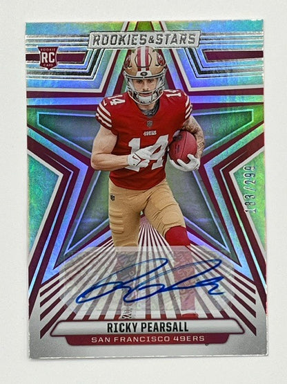 2024 Rookies and Stars Ricky Pearsall # 184 Auto