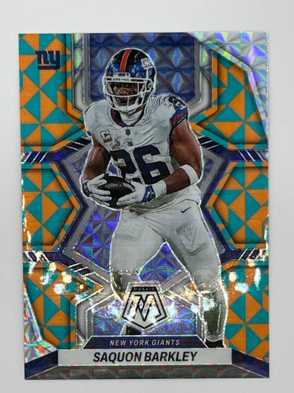 2022 Mosaic Saquon Barkley Tessellation Prizm # 146 - Serialized 8/15