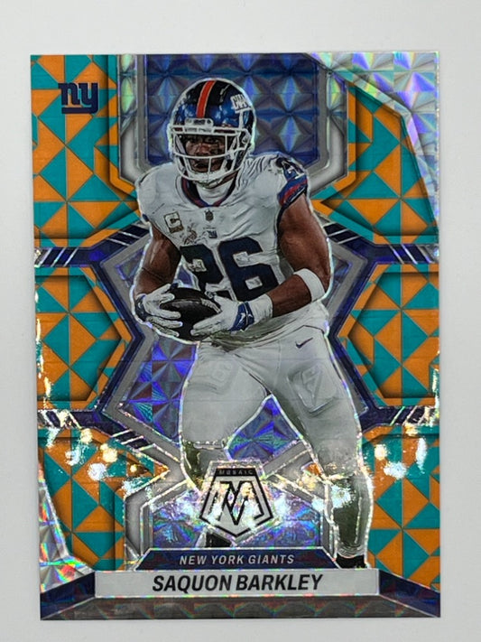 2022 Mosaic Saquon Barkley Tessellation Prizm # 146 - Serialized 8/15