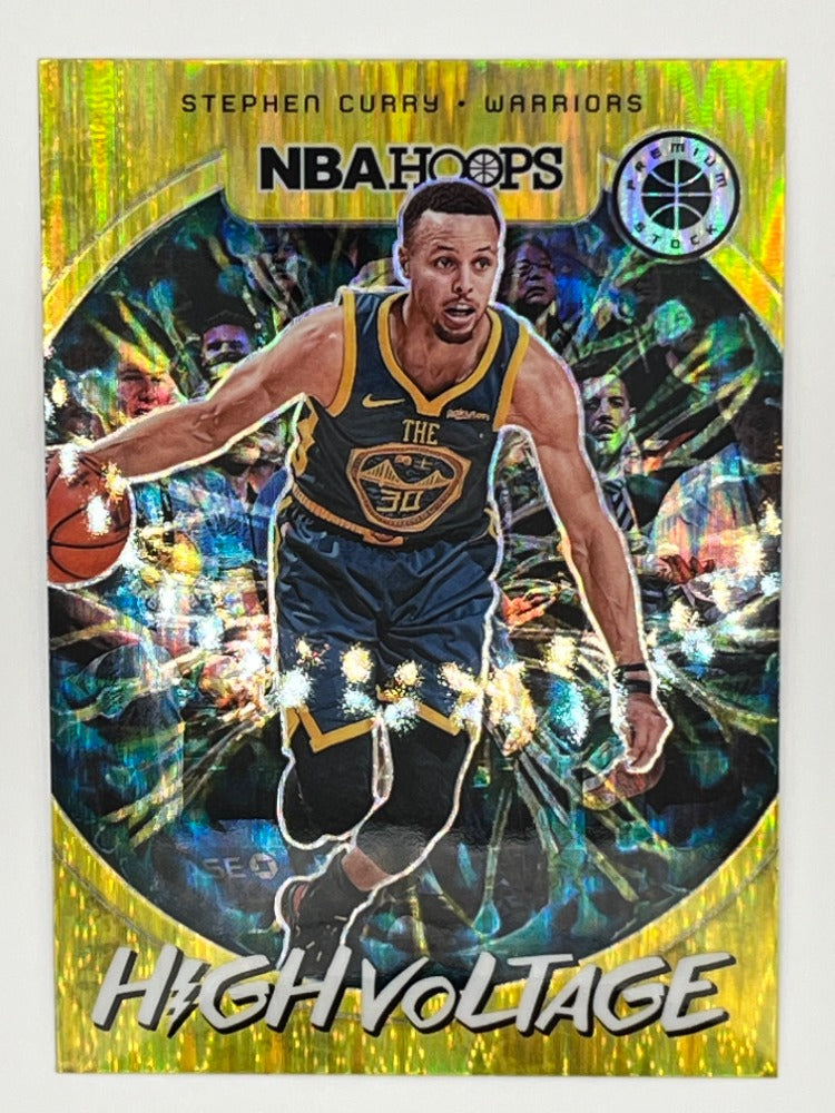 2019-20 Hoops Premium Stephen Curry High Voltage # 10 Prizm