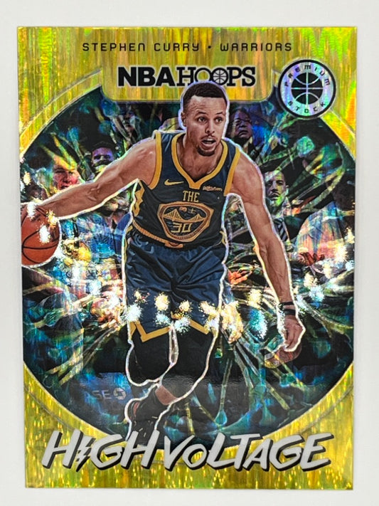 2019-20 Hoops Premium Stephen Curry High Voltage # 10 Prizm
