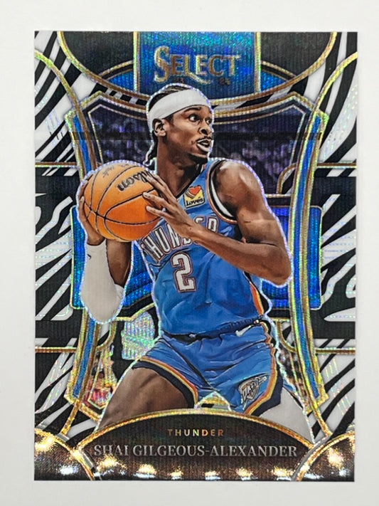 2023-24 Select Shai Gilgeous-Alexander Zebra Prizm # 344 Mezzanine