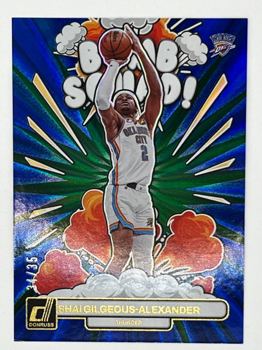 2023-24 Donruss Shai Gilgeous-Alexander Bomb Squad # 10, Serialized 34/35
